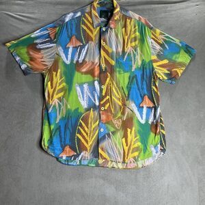 Vintage Jams World Hawaiian Shirt Men's L Art Multicolor‎ RARE